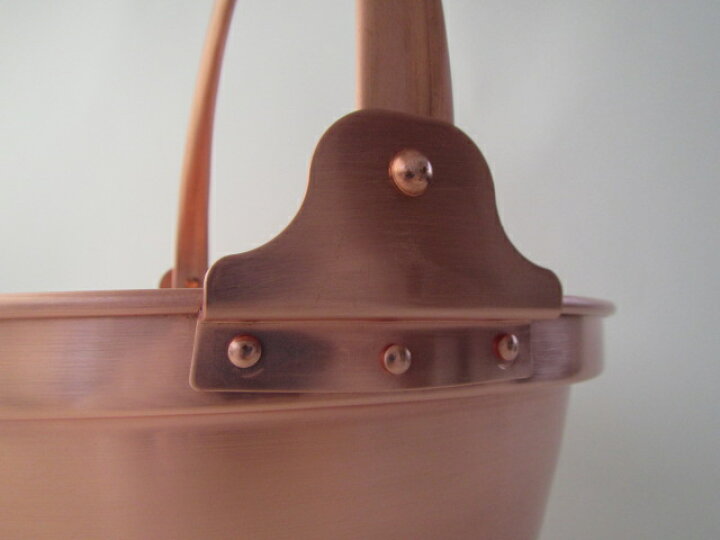 楽天市場】純銅製 山菜鍋 27cm 内側錫無し 純銅鍋 木蓋付 IH不可 ツル  