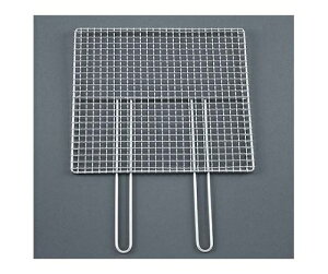 18-8 ダブルハンドル 焼アミ 45cm 業務用/ステンレス 焼アミ 45cm 業務用 片手焼網 焼アミ ダブル取手 炭火用 炭火焼網 片手焼網(魚焼きアミ 魚焼き 焼網 餅焼網 魚焼アミ 焼網 バーベキュー焼