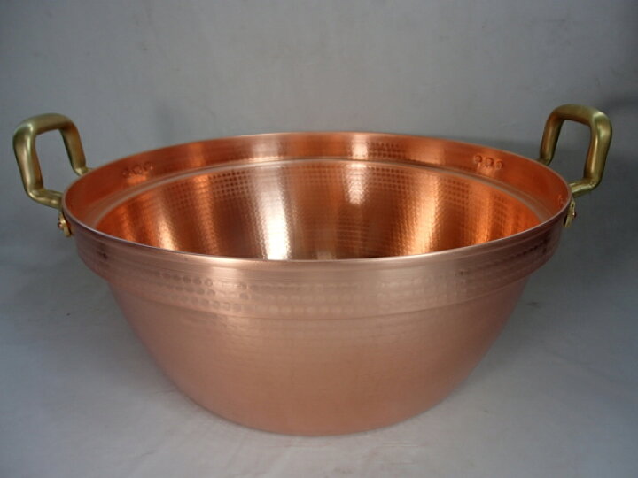 楽天市場】両手鍋 銅製 39cm 内側錫無し 純銅鍋 銅 円付 料理鍋 人気  