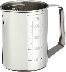 SA 18-8 ステンレス製 口付 水マス TKG 500cc 計量カップ メジャーカップ 500ml 丈夫で長持ち ステン計量カップ ( 口付 計量カップ 水ます はかり 計量コップ メジャー 水ます 目盛付き メジャーカ