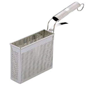 UK 18-8パンチング冷凍麺てぼパイプ柄 〈ATB-21〉(ふりザル 振りザル ラーメン ふりザル ラーメンてぼ そば揚げざる そば茹でかご ラーメンテボ テボ 振りかご ラーメンかご 日本製 ふりざる