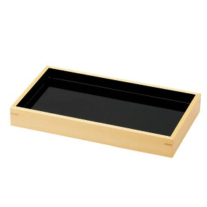 創・長角盛皿 中黒 弁当箱 おすすめ 木箱 お菓子ケース お菓子皿 盛器 料理皿 盛皿 敷皿 盛台 丸盆 トレイ 盛鉢 タモ料理皿