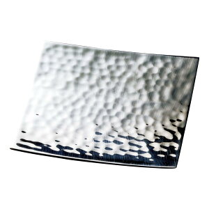 銀彩盛器 ステンレス槌目 小皿 3寸 角型 業務用 盛器 盛鉢 珍味皿 和食器 洋食器 おしゃれ 厨房用品 調理用品 店舗用品 人気 創作料理 ボール 創作うつわ ボール皿 創作ボール ボール型 創作