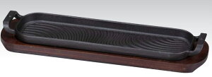 38cm 持ち手付き ロング 角型 ステーキ鉄皿 セット 木台付き 長角 ステーキ皿 木台付 ステーキ皿 ハンバーグ皿 人気 鉄鋳物 業務用 木台付セット おすすめ 肉皿 スパゲッティ皿 チョリソパン