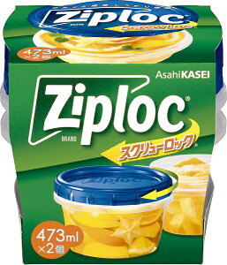  Ziploc WbvbN Rei[ XN[bN 473ml × 2 ^bp[ vX`bN ۑe vX`bN^bp[ ^bp[EGA lC ۑobg  vX`bNobg 