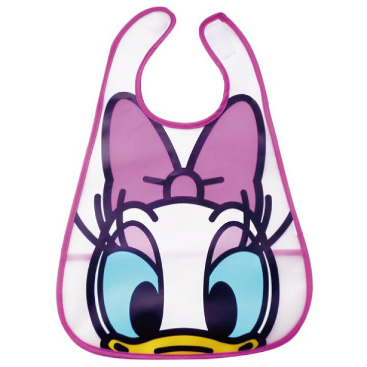 楽天市場 Disney ディズニー デイジーダック お食事用 ビニール素材のスタイ マジック式 よだれかけ ビブ サイズフリー お食事用 食べこぼしキャッチ ポケット付き 防水 藤田人形楽天市場店