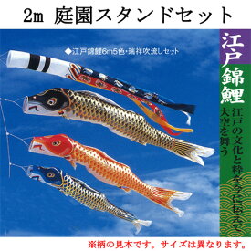 鯉のぼり　江戸錦庭園用スタンドセット　2mセット
