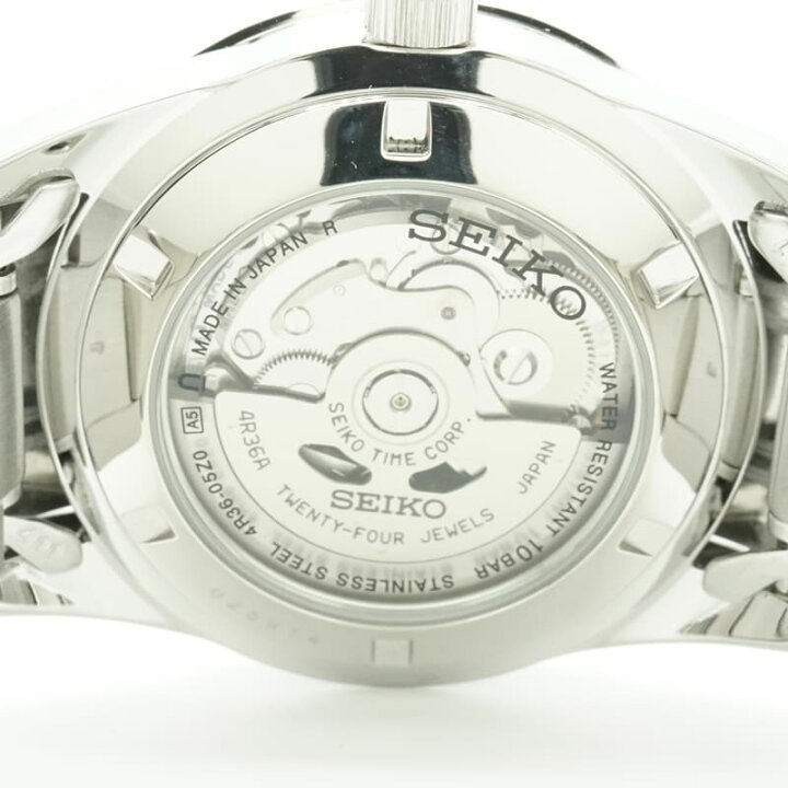 楽天市場】セイコー SEIKO 4R36-05Z0 メカニカル 裏スケルトン 黒文字 