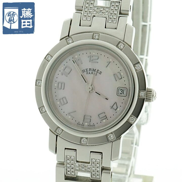 楽天市場】HERMES エルメス CL4.230 クリッパー ナクレ 12Pダイヤ  
