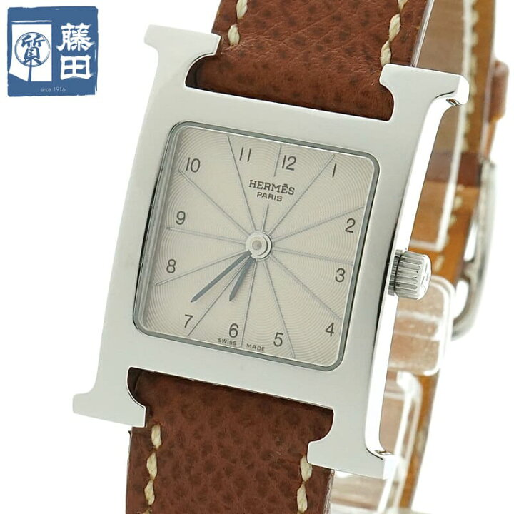 楽天市場】HERMES エルメス HH1.210 Hウォッチ レザーベルト クォーツ  