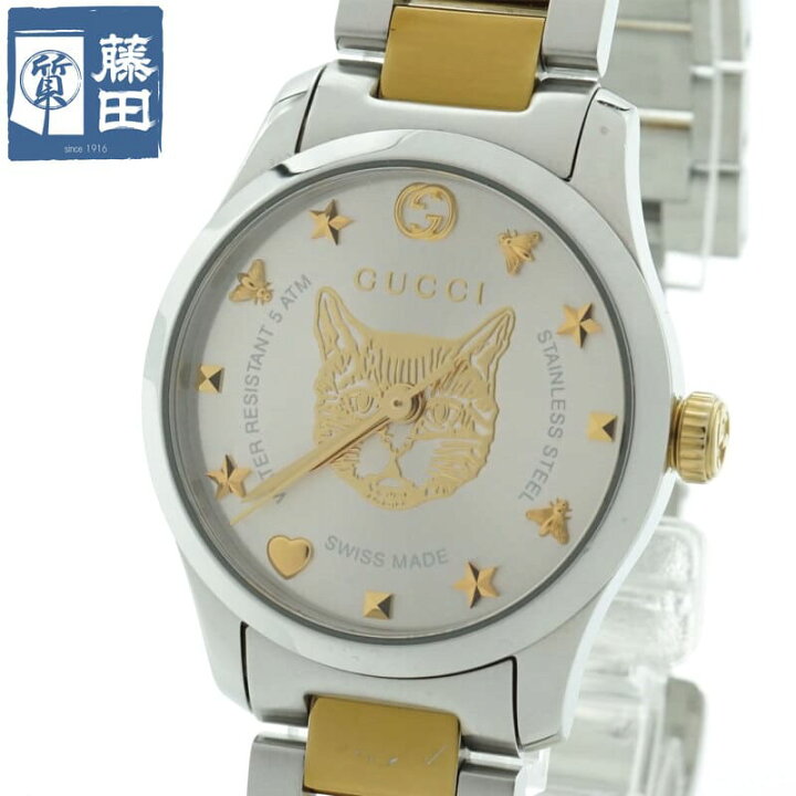 楽天市場】GUCCI グッチ Gタイムレス 126.5 GP SS クォーツ 猫  