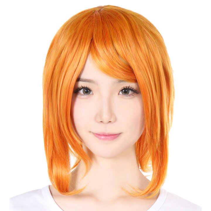 楽天最安値に挑戦 廃番セール ハロウィン ウィッグ ショート フルウィッグ ボブ ウイッグ コスプレ 男装 かつら 耐熱 ウルフ オレンジブラウン Ow 031 Shipsctc Org