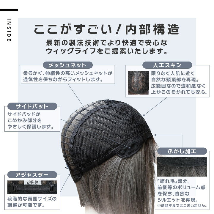金髪メッシュ入り☆イナセ男かつら☆値下げ かたす