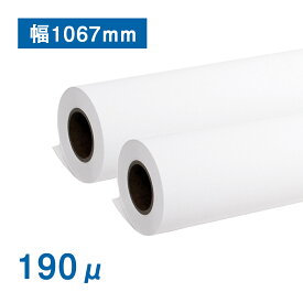 中厚手マットコート紙(190μ) B0(幅1067mm)×40M 2本セット