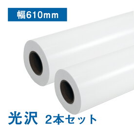 FTエコノミー キャストコート 光沢紙 ロール紙 幅610mm×30M 厚さ195μ 2本入ロール紙 大判ロール紙 A1ロール紙