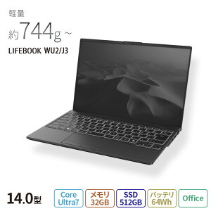 yEVi:zm[gp\R officet Vi  xm FMV LIFEBOOK UHV[Y WU2/J3yUH90/J3x[Xfz14.0^ Windows11 Home Core Ultra 7 32GB SSD512GB eʃobe office 