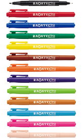 【寺西化学】水性顔料マジック　アクアテックスリムAQATEC SLIM　単色10本入りお得パック【1本あたり81円】　 細・極細書き両用【メール便可】