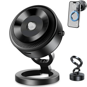 【2025最新強化版】車載ホルダー 真空吸着式 720°角度調整 強力マグネット 折り畳み式 スマホスタンド 電動 携帯電話ホルダー MagSafe対応 磁気 吸盤 車インテリアマウント ポータブル 720度回