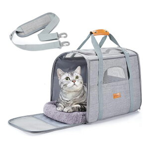 ペットキャリー バッグ 4way ショルダー 中・大型猫・小型犬・うさぎ用 リュック 折りたたみ 変形しない 通気性 臭気がない 引っ掻き傷に強い 車載/ドライブ/キャンピング/旅行/通院/災害避