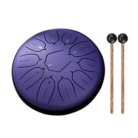 スリットドラム スチールタングドラム 6インチ 11音 金属ドラム 打楽器 癒しの楽器 瞑想 ヨガ 禅 キャリーバッグ付き スティック付き