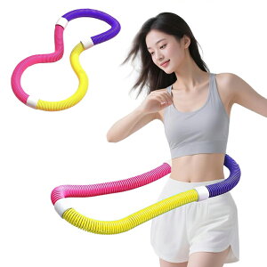 フラフープ ダイエット用 ソフトフラフープ スプリングフラフープ 折りたたみ式 腰に優しい 脂肪燃焼効率化 シェイプアップ 低騒音設計 コンパクト ポータブル 多機能トレーニングリング
