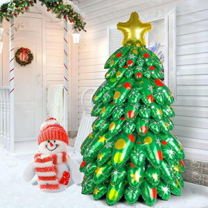 クリスマスツリー クリスマス風船 3D アルミバルーン クリスマス装飾 Xmas 巨大 高さ約130cm スタンディングバルーン 豪華(クリスマスツリー)