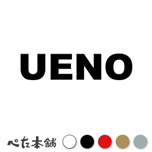 カッティングステッカー UENO 上野 うえの 苗字 名字 姓 名前 表札 ローマ字 英語 ネームプレート 看板 シール ステッカー 特大 大きい