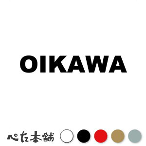 カッティングステッカー OIKAWA 及川 おいかわ 苗字 名字 姓 名前 表札 ローマ字 英語 ネームプレート 看板 シール ステッカー 特大 大きい