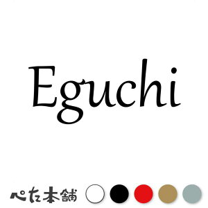 カッティングステッカー Eguchi 江口 えぐち 苗字 名字 姓 名前 表札 ローマ字 英語 ネームプレート 看板 シール ステッカー 特大 大きい
