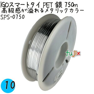 IGO�X�}�[�g�^�C PET �� 4mm×750m 1��×10���^�P�[�X SPS-0750 �Ɩ��p �����^�C