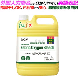 カラーブリーチ EX 5L×3本入 ライオン 業務用洗濯漂白剤（濃縮）