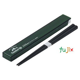 アウトドア・ライフ 箸・箸箱セット（M） グリーン ×10セット