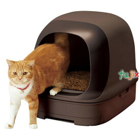 ニャンとも清潔トイレ　ドームタイプ　ブラウン　1セット／ケース エステー 57503 猫用トイレ