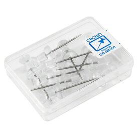 （まとめ買い）クラウン ダルマロング画鋲 11本 透明 CR-GB150-T 00007165 〔10個セット〕【北海道・沖縄・離島配送不可】