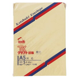 （まとめ買い）壽堂紙製品 クラフト封筒100枚入 角5 00953 00006169 〔×3〕【北海道・沖縄・離島配送不可】