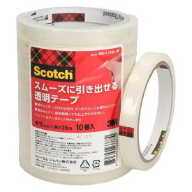 （まとめ買い）スリーエム スコッチ スムーズに引き出せる透明テープ 幅12mm×35m 10巻入 600-3-1235-10P 〔×3〕 【北海道・沖縄・離島配送不可】