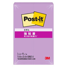 （まとめ買い）スリーエム ポストイット 付箋 強粘着 ふせん 75mm×25mm 90枚×2パッド アイリスインフュージョン 500SS-IR 〔×10〕 【北海道・沖縄・離島配送不可】