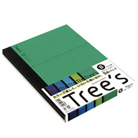 （まとめ買い）日本ノート(キョクトウ) ノート Tree's セミB5 6mm横罫 5冊パック（5色アソート） UTR3BX5 〔5パックセット〕