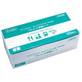 （まとめ買い）ダイト ディーケアレル アルコール除菌シート 100枚入 ALS-100 〔×3〕 【北海道・沖縄・離島配送不可】
