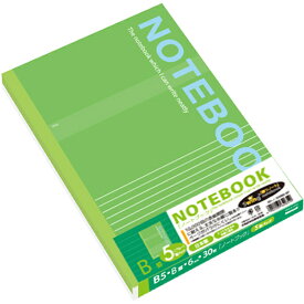 （まとめ買い）ナカバヤシ 実用ノート B5 B罫 30枚 5冊パック グリーン SD-ノ-306B-5PG 〔×5〕 【北海道・沖縄・離島配送不可】