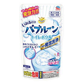 （まとめ買い）アース製薬 らくハピ いれるだけバブルーン トイレボウル トイレ洗浄剤 一発泡洗浄 180g 686411 〔5個セット〕 【北海道・沖縄・離島配送不可】