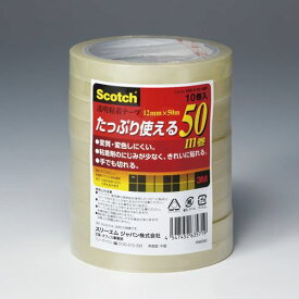 （まとめ買い）スリーエム 透明粘着テープ12mm 500-3-12-10P 〔×3〕【北海道・沖縄・離島配送不可】