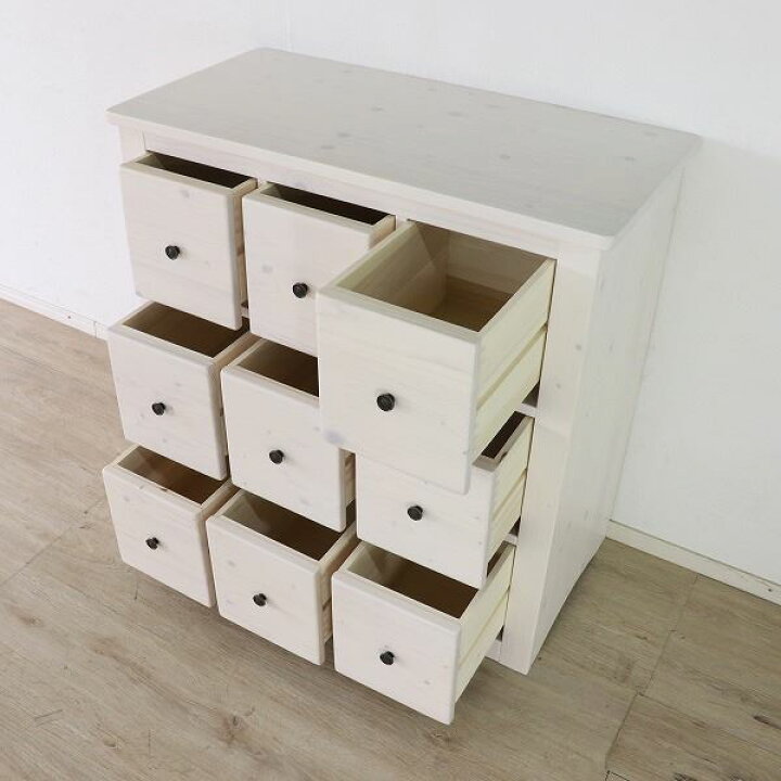 楽天市場】多引出チェストWH ホワイト 組立品 : フジックス