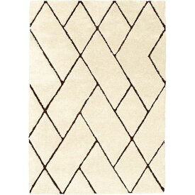 ラグマット/絨毯 〔約140×200cm ブラウン〕 ホットカーペット対応 『ルノン』 プレーベル