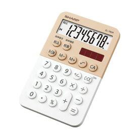 （まとめ）シャープ カラー・デザイン電卓 8桁ミニミニナイスサイズ ホワイト系 EL-760R-WX 1台〔×5セット〕【代引不可】【北海道・沖縄・離島配送不可】