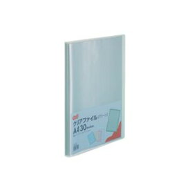 (まとめ) TANOSEE クリアファイル A4タテ30ポケット 背幅17mm グリーン 1セット(10冊) 〔×10セット〕【代引不可】【北海道・沖縄・離島配送不可】