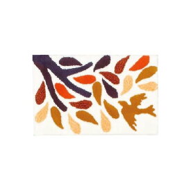 ラグマット/絨毯 〔約50×80cm オレンジ〕 ホットカーペット対応 日本製 『aoitori』 プレーベル