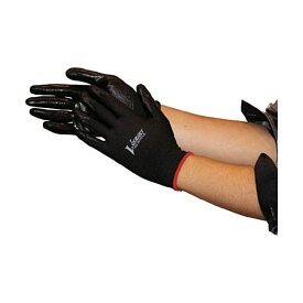 (まとめ) おたふく手袋 ニトリル背抜き手袋 ブラック M A-32-BK-M 1双 〔×10セット〕