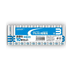 （まとめ）HIDISC アルカリ乾電池 単3形10本パック 〔×72個セット〕 HDLR6/1.5V10PX72 【北海道・沖縄・離島配送不可】