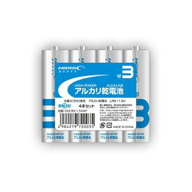 （まとめ）HIDISC アルカリ乾電池 単3形4本パック 〔×180個セット〕 HDLR6/1.5V4PX180 【北海道・沖縄・離島配送不可】